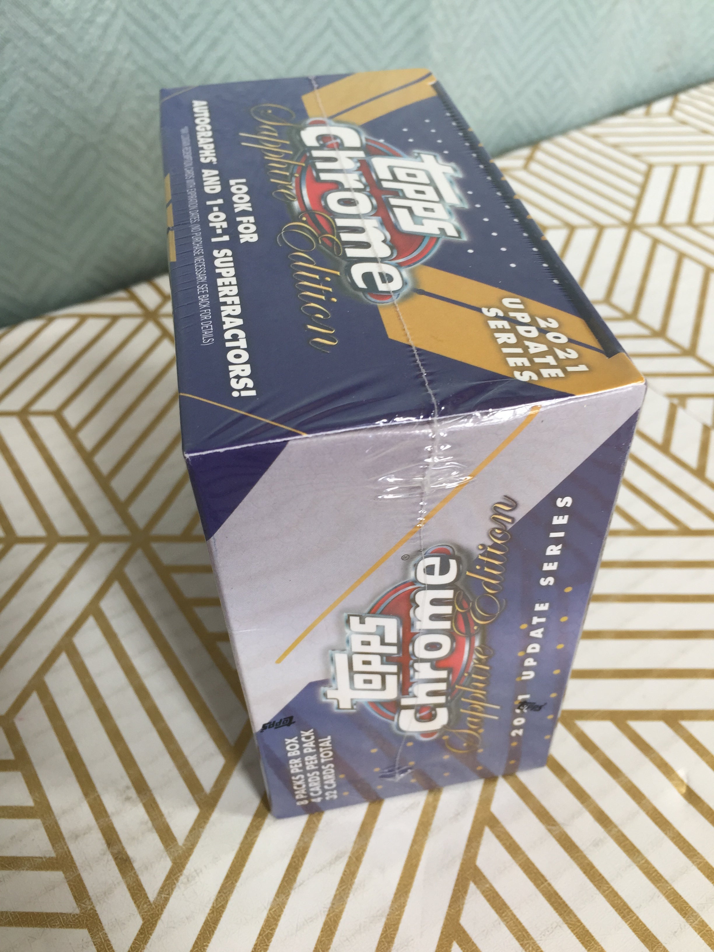 2021 Topps Chrome Baseball Update Series Sapphire Edition Hobby Box - 8 Packs (7868894642414)